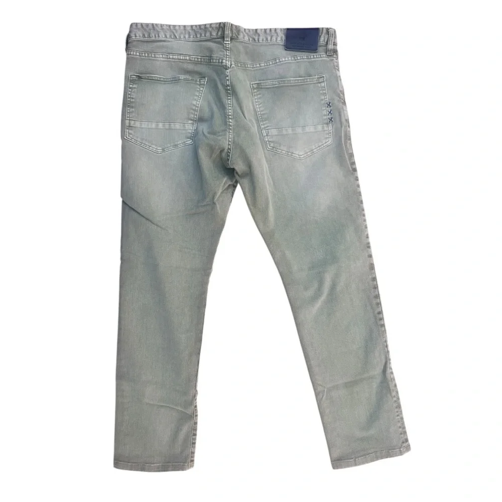 Scotch & Soda Ralston Jeans Men 36x34 Vintage‎ Faded Gray Green Slim Denim